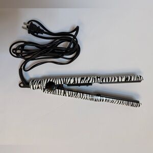 Corioliss Zebra Print Hair Straightener Flat Iron 1 inch - Black & White